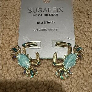 Sugarfix by BaubleBar Crab Earrings - Gold and Teal